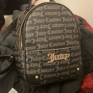 Juicy Couture Black and Gold Signature Backpack